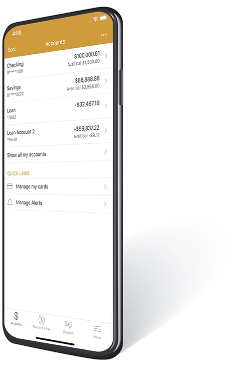 Business Mobile Banking Phone Mockup.